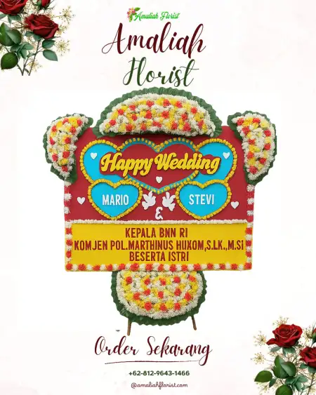 Papan Bunga Pernikahan Bojongemas